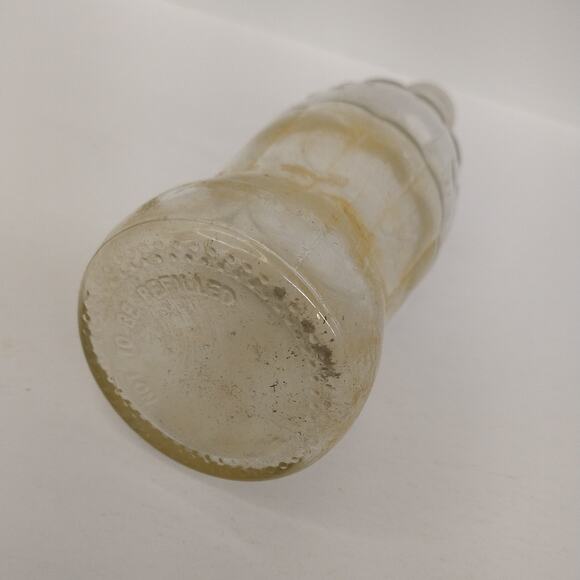 Coca-Cola Embossed Clear Glass No Deposit No Return 10 Ounce Empty Vtg Barn Find - Picture 5 of 16